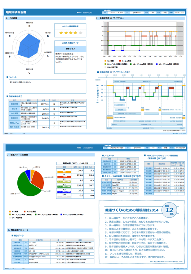 睡眠判定レポート